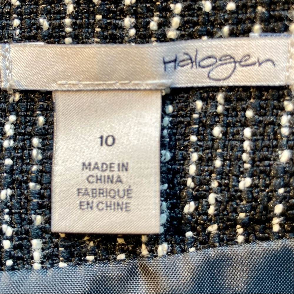 Halogen Black and White Textured A-Line Skirt - Picture 11 of 16